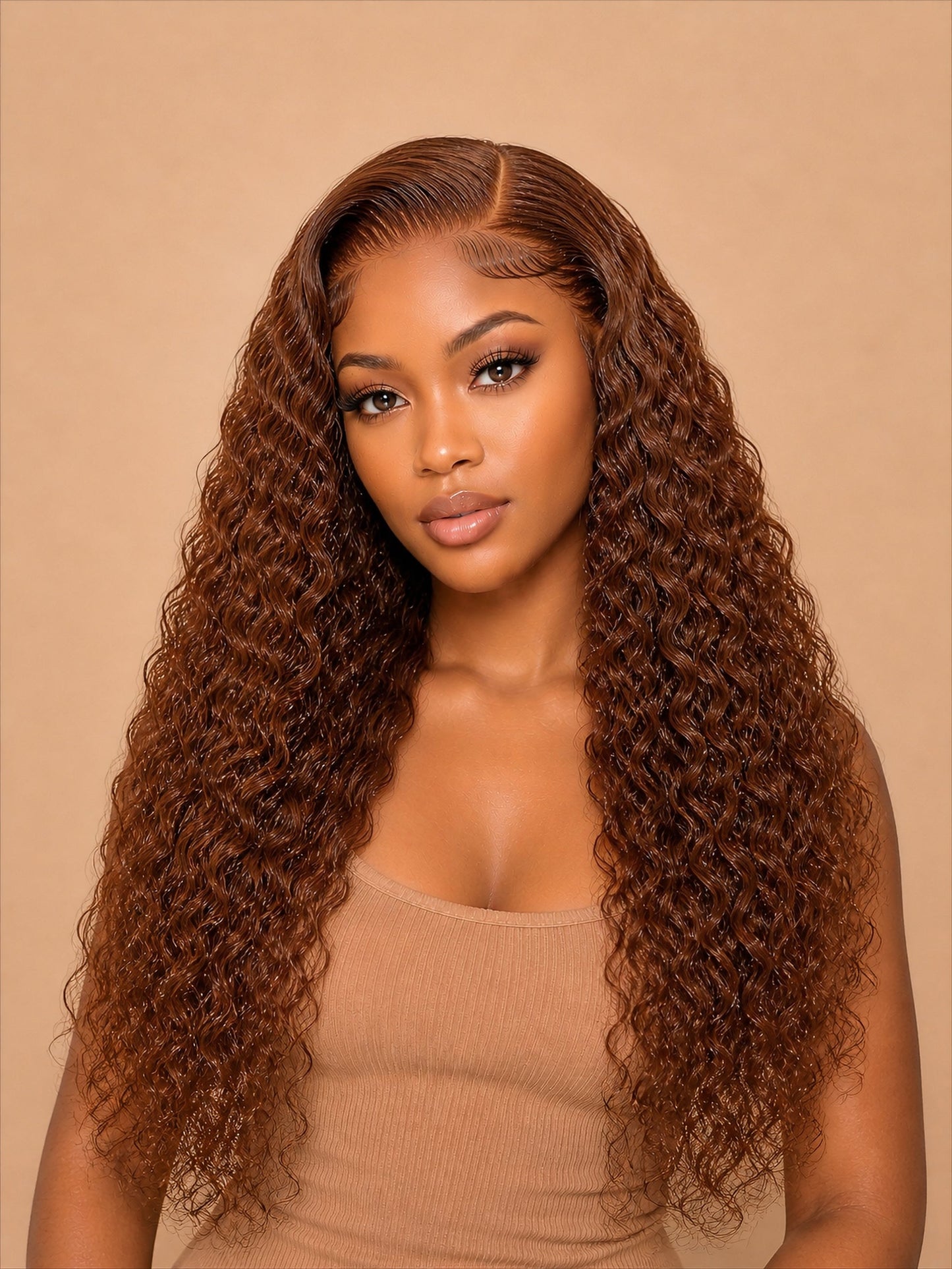 RAW BURMESES CURLS FRONTAL CINNAMON WIG