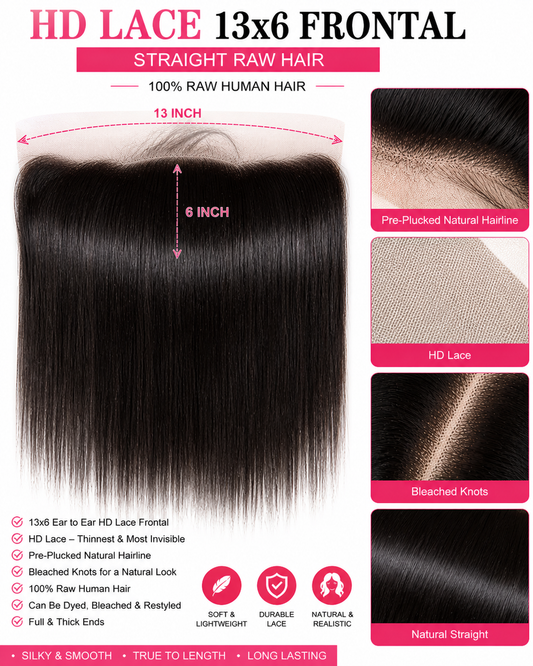 HD LACE 13X6 FRONTAL CLOSURES STRAIGHT