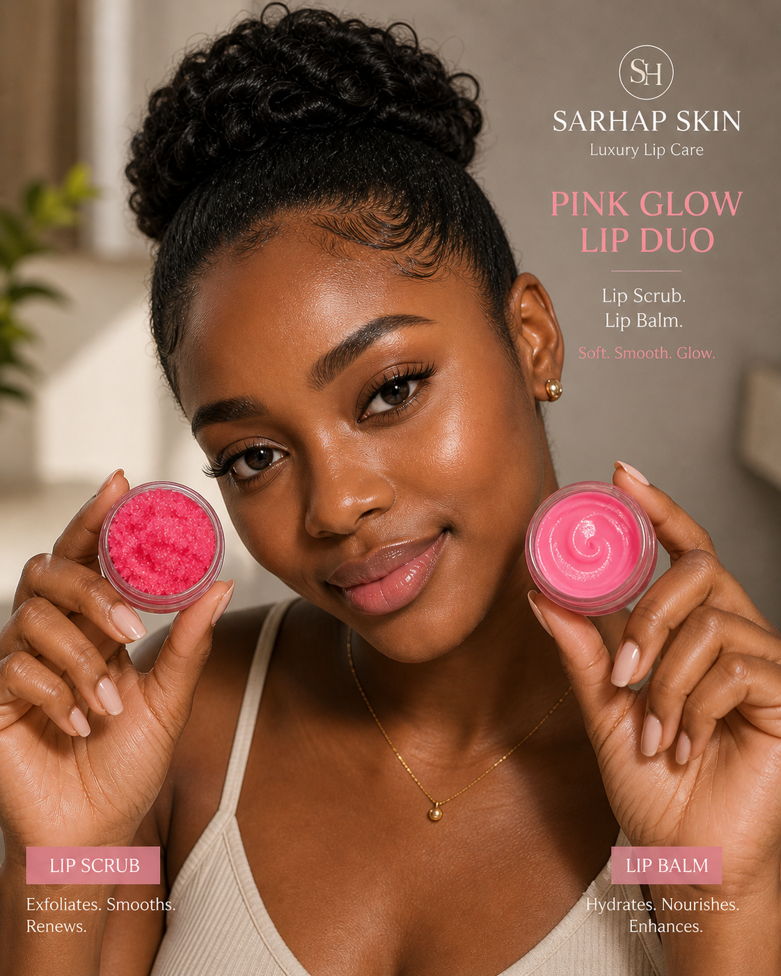SarHap Skin – Pink Glow Lip Duo
