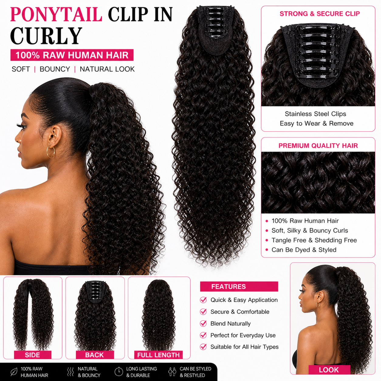 RAW PONYTAILS CURLS