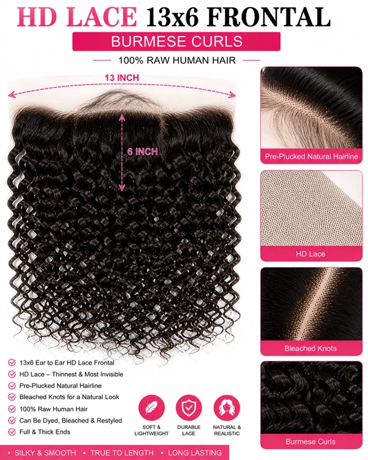 HD LACE 13X6 FRONTAL CLOSURES CURLS