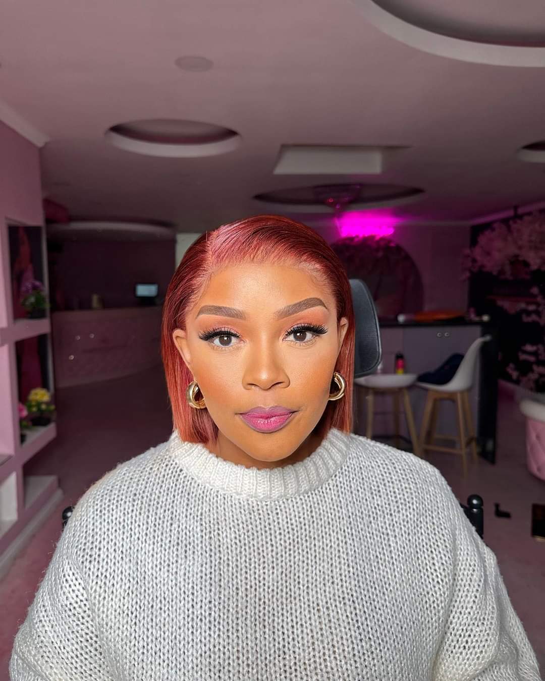 Crimson - Red 8inch Super Double Drawn Frontal Straight