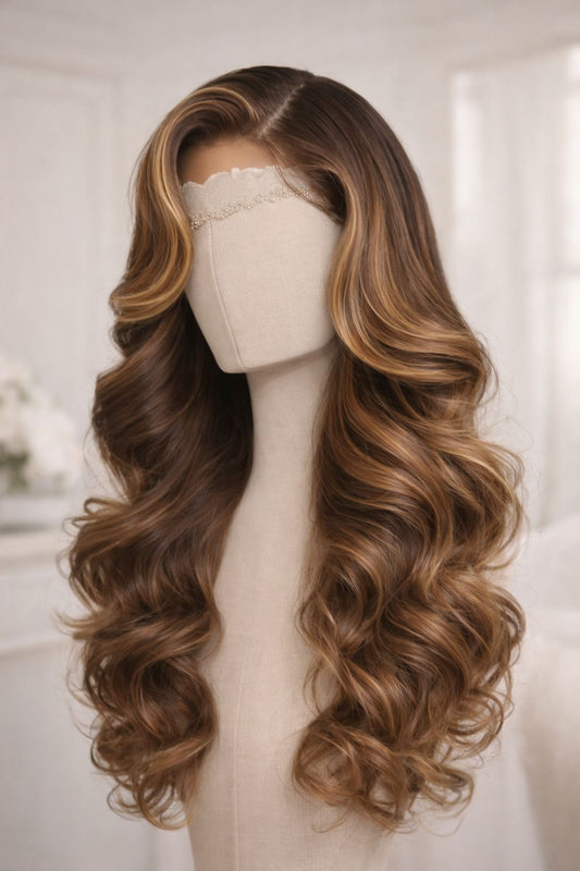 Premium Vietnam Ombré Gold 13x6 Straight with Bodywaves