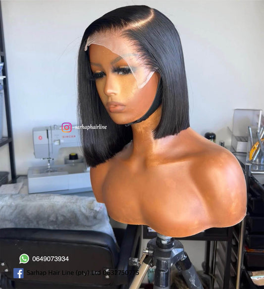 5x5 Straight Lace Closure Peruvian Wig 13a