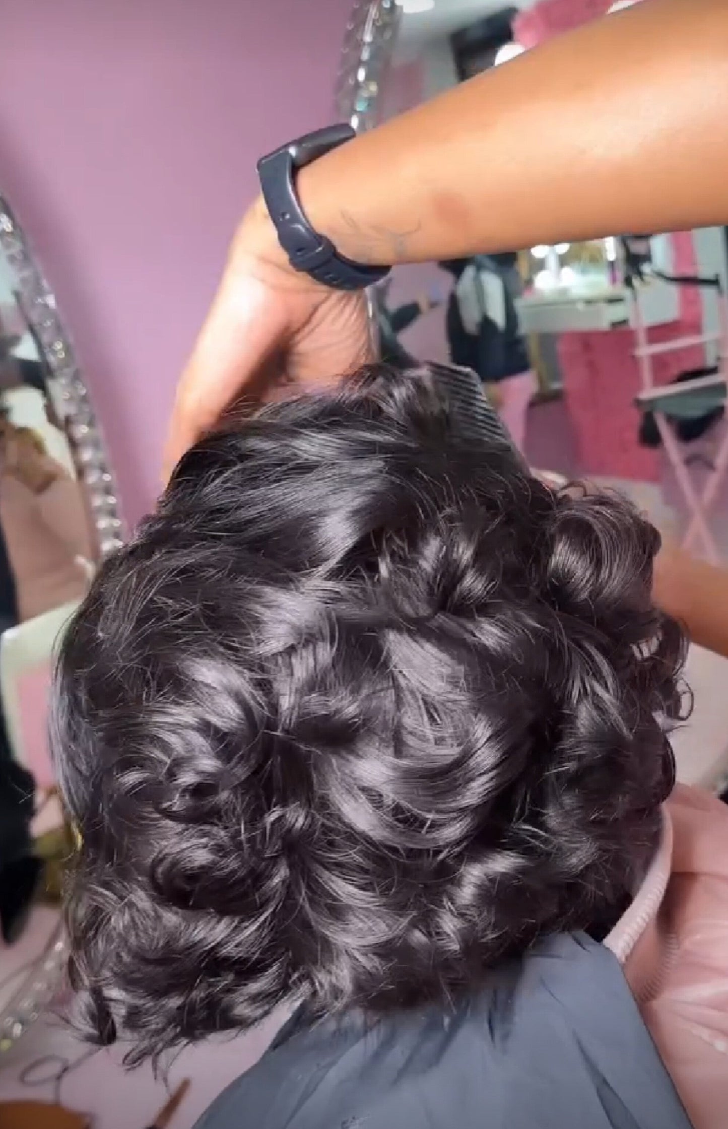 10inch Super Double Drawn Trimmed Wavy Wig