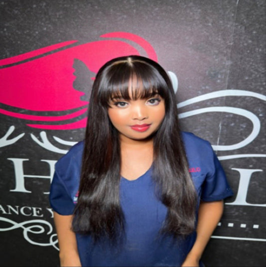 Fringe With 4x4 Closure Super Double Drawn Straight