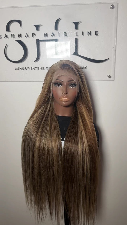 Honey Blonde Premium with brown Undertones Full Frontal Straight