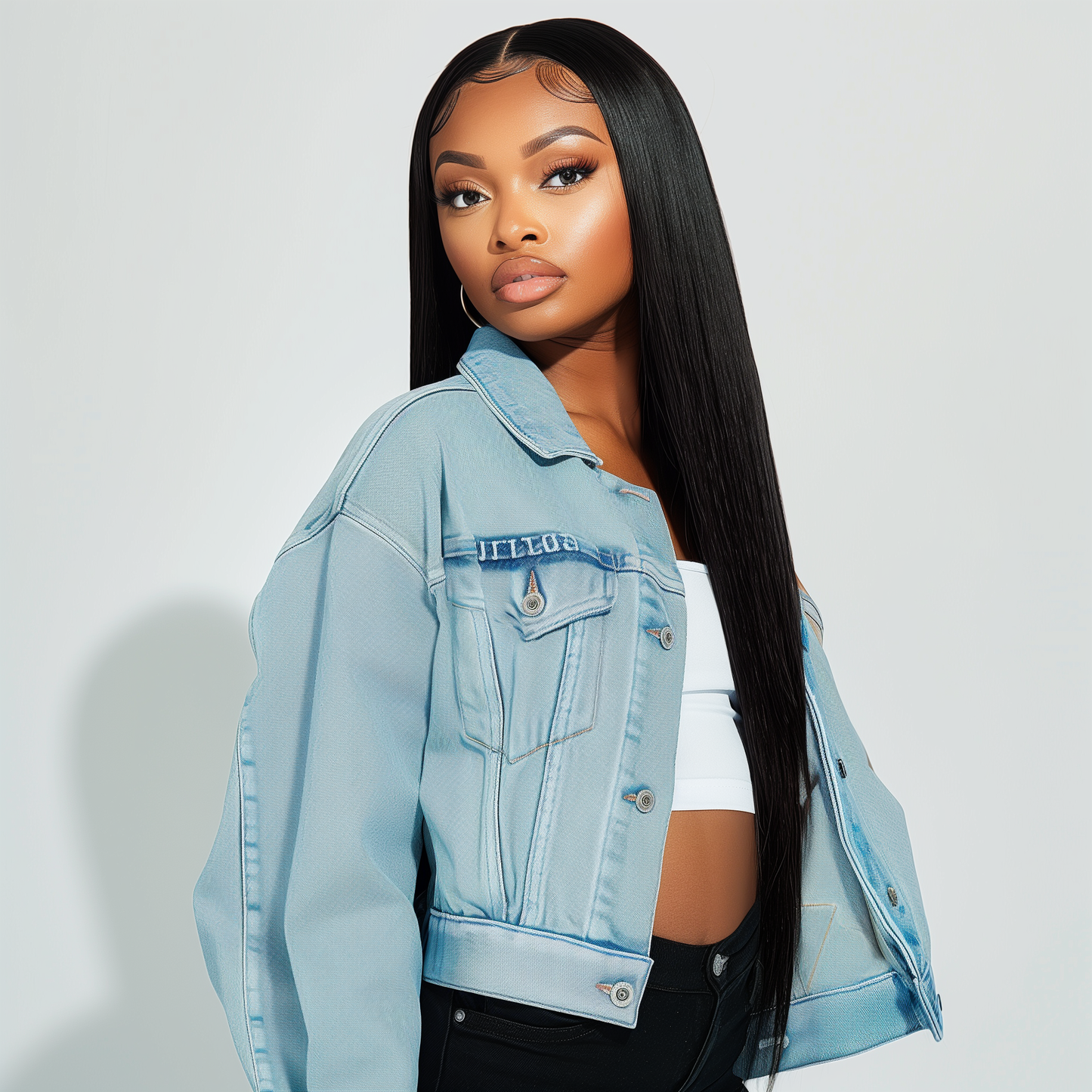 HD Frontal Lace Wig Double Drawn Straight