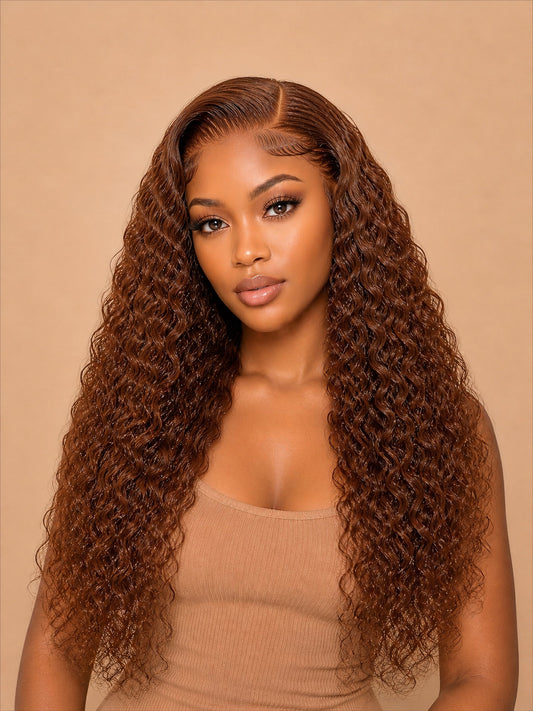 RAW BURMESES CURLS FRONTAL CINNAMON WIG