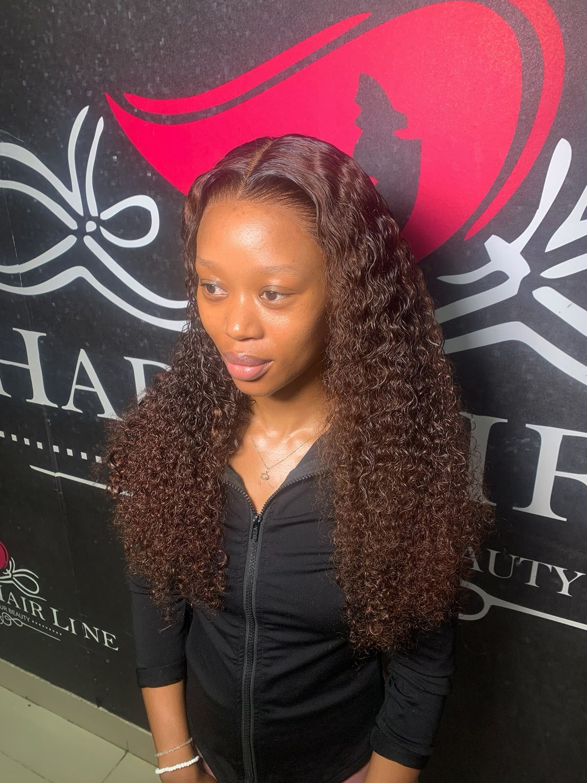Dark Cinnamon Balayage Full Frontal Super Double Drawn Curls